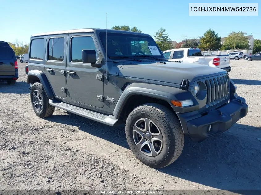 2021 Jeep Wrangler Unlimited Sport S 4X4 VIN: 1C4HJXDN4MW542736 Lot: 40568060