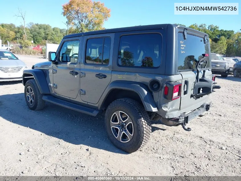 2021 Jeep Wrangler Unlimited Sport S 4X4 VIN: 1C4HJXDN4MW542736 Lot: 40568060