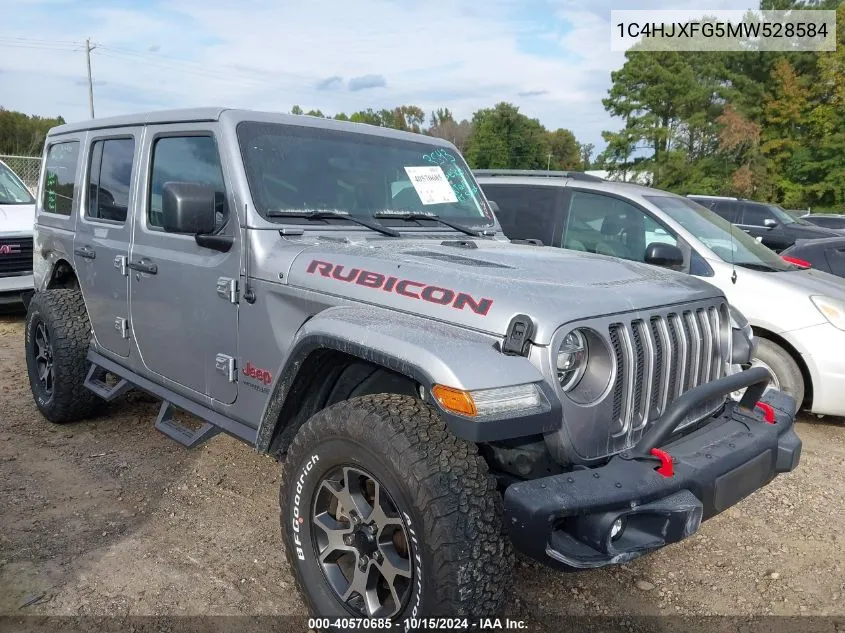 2021 Jeep Wrangler Unlimited Rubicon 4X4 VIN: 1C4HJXFG5MW528584 Lot: 40570685