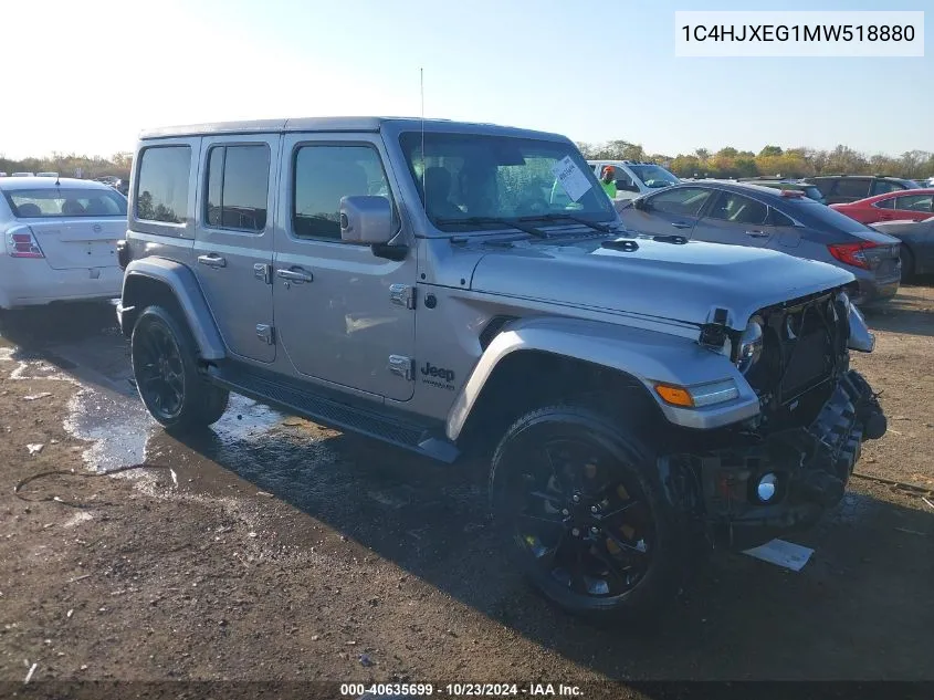 1C4HJXEG1MW518880 2021 Jeep Wrangler Unlimited High Altitude 4X4