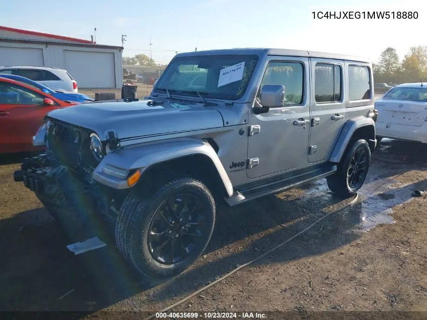 2021 Jeep Wrangler Unlimited High Altitude 4X4 VIN: 1C4HJXEG1MW518880 Lot: 40635699