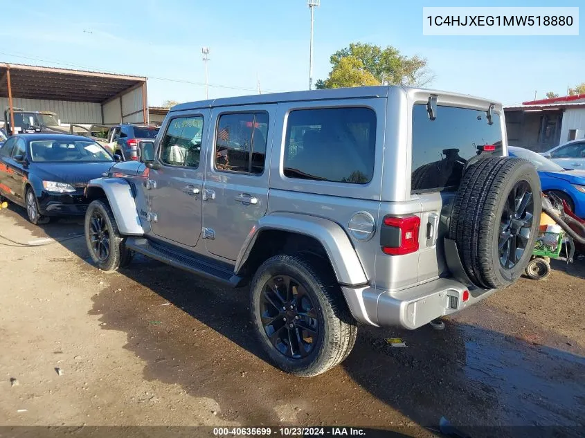 2021 Jeep Wrangler Unlimited High Altitude 4X4 VIN: 1C4HJXEG1MW518880 Lot: 40635699