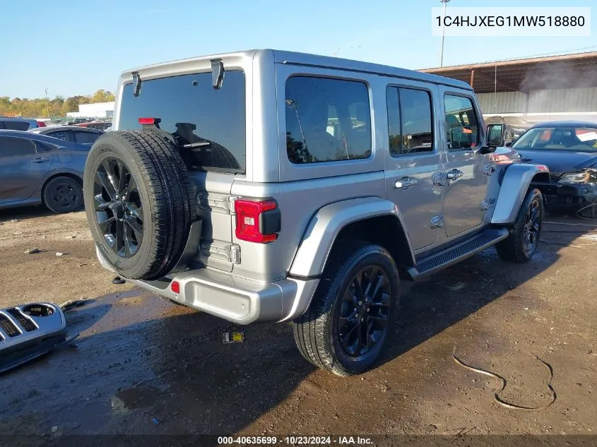 2021 Jeep Wrangler Unlimited High Altitude 4X4 VIN: 1C4HJXEG1MW518880 Lot: 40635699