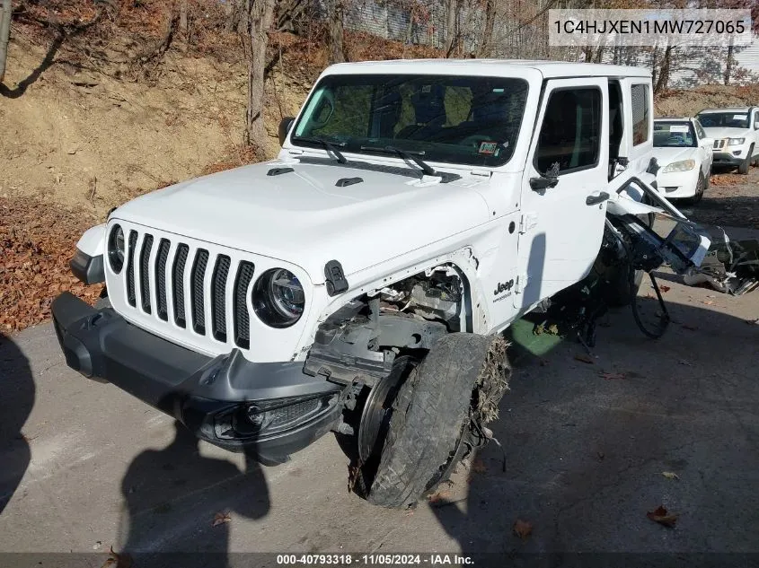 2021 Jeep Wrangler Unlimited Sahara Altitude 4X4 VIN: 1C4HJXEN1MW727065 Lot: 40793318