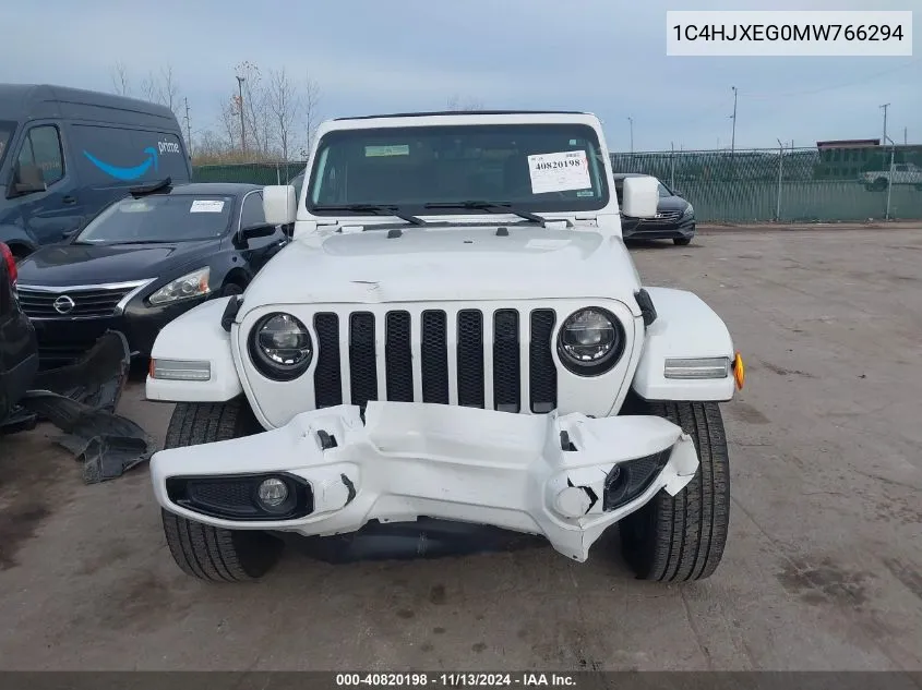 2021 Jeep Wrangler Unlimited High Altitude 4X4 VIN: 1C4HJXEG0MW766294 Lot: 40820198