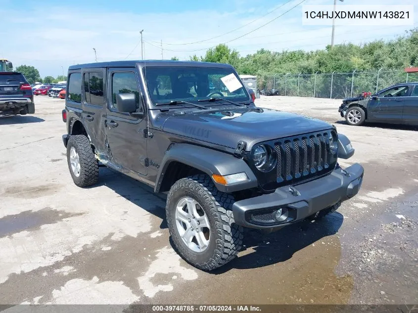 2022 Jeep Wrangler Unlimited Willys 4X4 VIN: 1C4HJXDM4NW143821 Lot: 39748785