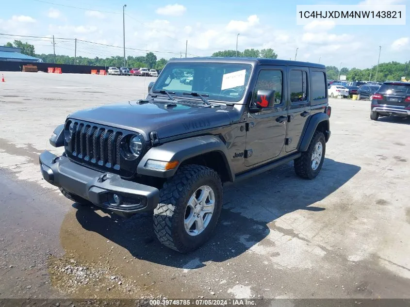 2022 Jeep Wrangler Unlimited Willys 4X4 VIN: 1C4HJXDM4NW143821 Lot: 39748785