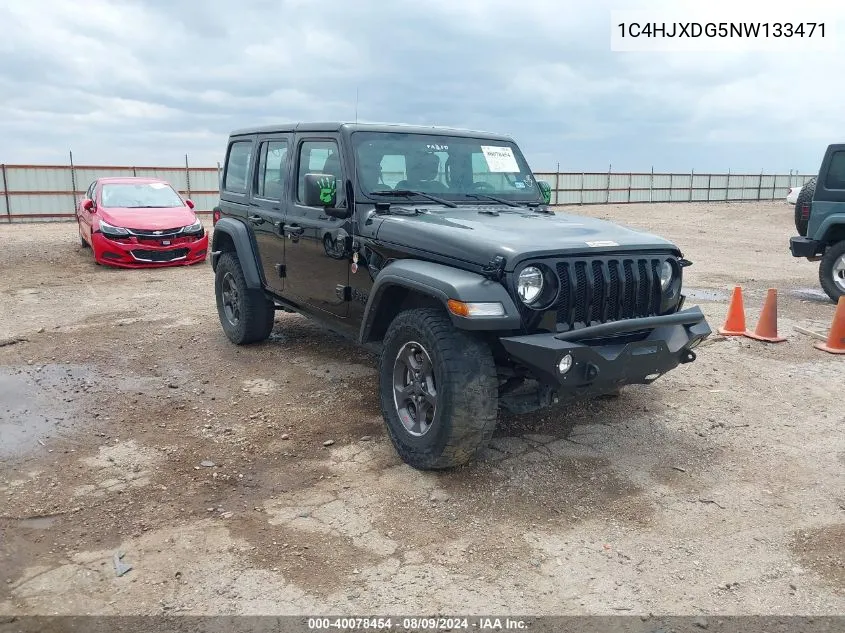 1C4HJXDG5NW133471 2022 Jeep Wrangler Unlimited Sport 4X4