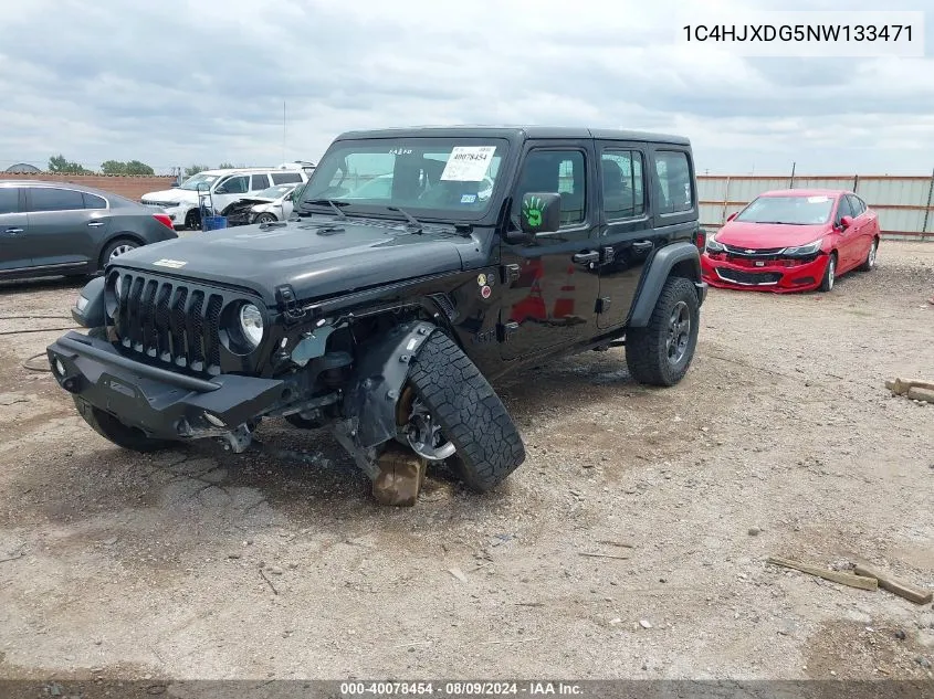 2022 Jeep Wrangler Unlimited Sport 4X4 VIN: 1C4HJXDG5NW133471 Lot: 40078454