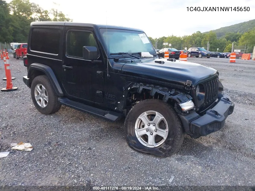 2022 Jeep Wrangler Sport S 4X4 VIN: 1C4GJXAN1NW145650 Lot: 40117276