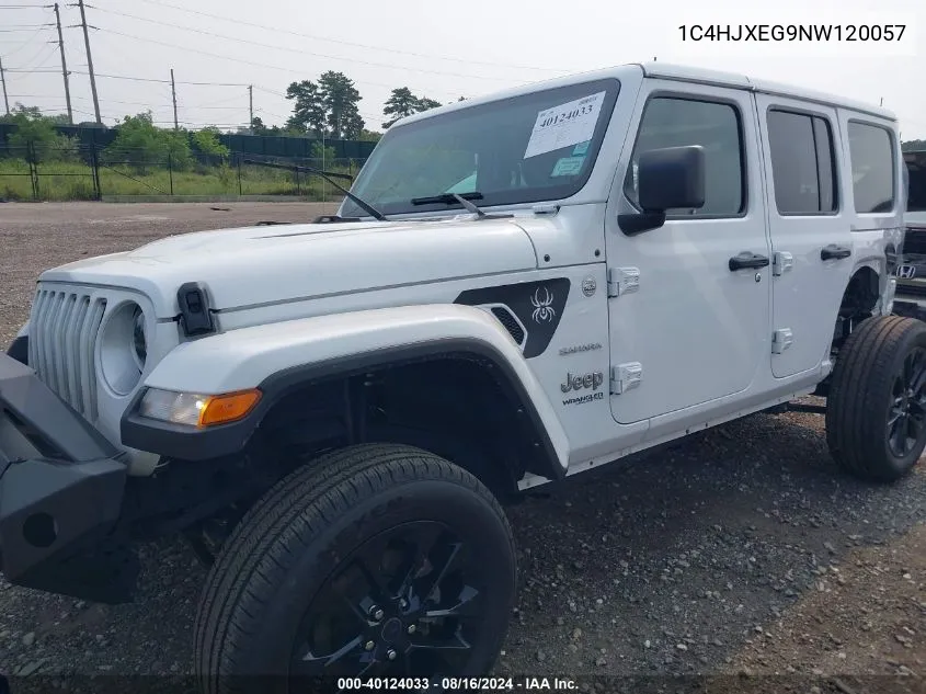 2022 Jeep Wrangler Unlimited Sahara 4X4 VIN: 1C4HJXEG9NW120057 Lot: 40124033