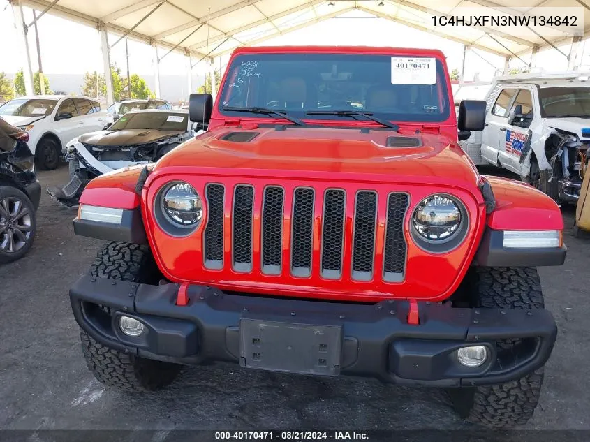 2022 Jeep Wrangler Unlimited Rubicon 4X4 VIN: 1C4HJXFN3NW134842 Lot: 40170471