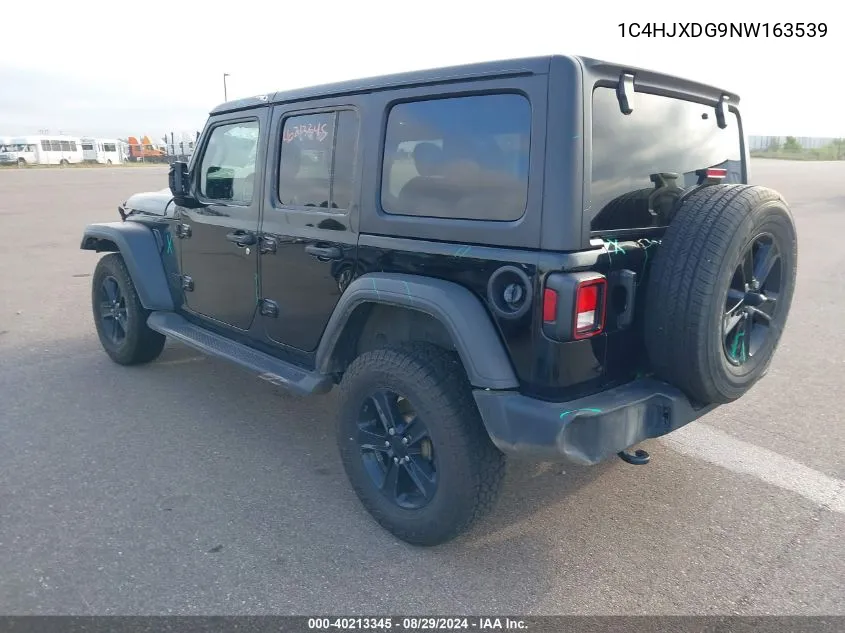 2022 Jeep Wrangler Unlimited Sport Altitude 4X4 VIN: 1C4HJXDG9NW163539 Lot: 40213345