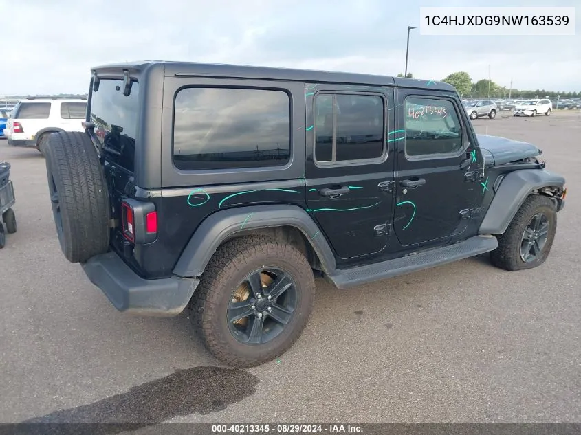 2022 Jeep Wrangler Unlimited Sport Altitude 4X4 VIN: 1C4HJXDG9NW163539 Lot: 40213345