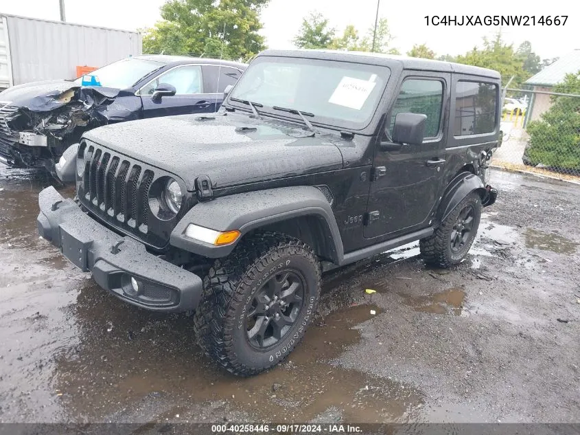 1C4HJXAG5NW214667 2022 Jeep Wrangler Willys 4X4