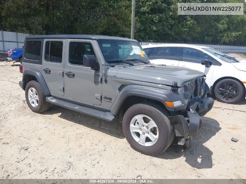 2022 Jeep Wrangler Unlimited Sport S 4X4 VIN: 1C4HJXDG1NW225077 Lot: 40267330