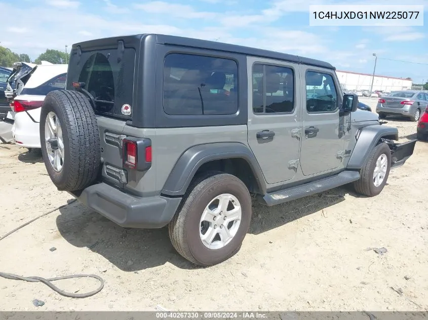 2022 Jeep Wrangler Unlimited Sport S 4X4 VIN: 1C4HJXDG1NW225077 Lot: 40267330