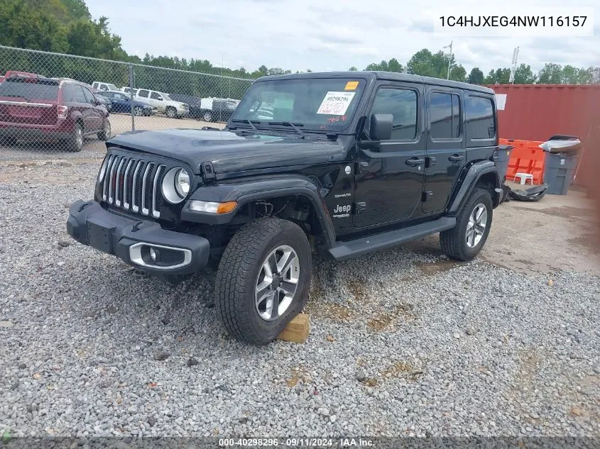 1C4HJXEG4NW116157 2022 Jeep Wrangler Unlimited Sahara 4X4