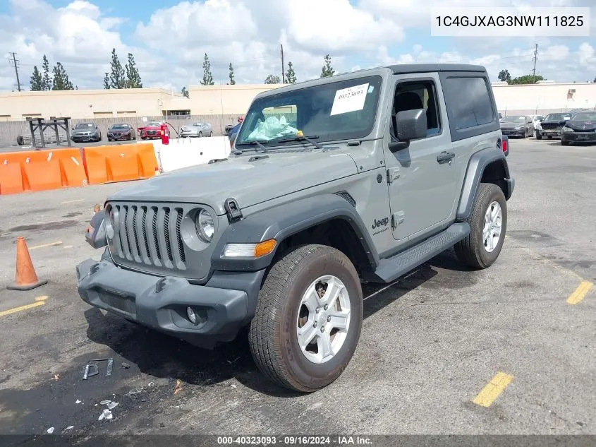 1C4GJXAG3NW111825 2022 Jeep Wrangler Sport S 4X4