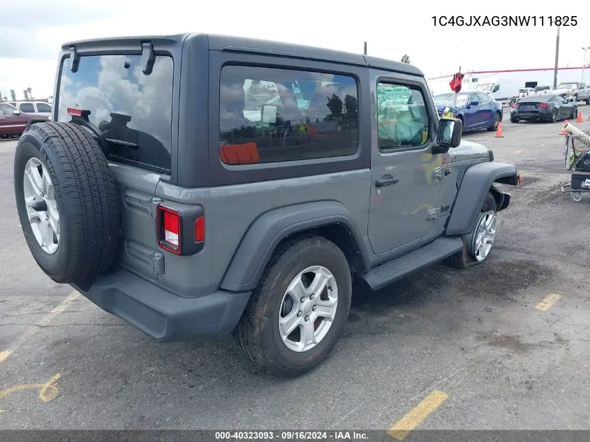 2022 Jeep Wrangler Sport S 4X4 VIN: 1C4GJXAG3NW111825 Lot: 40323093