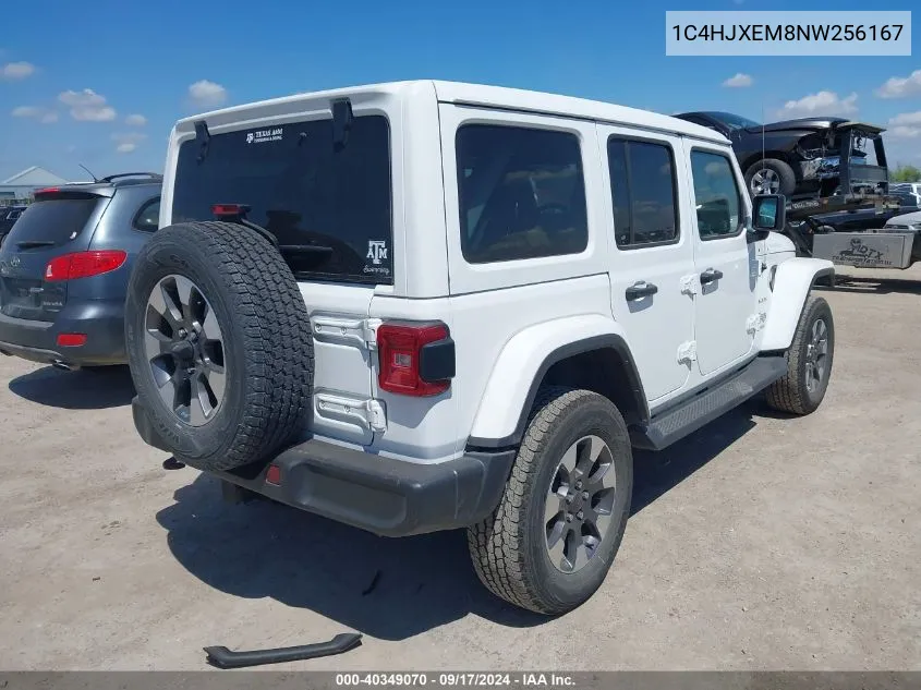 1C4HJXEM8NW256167 2022 Jeep Wrangler Unlimited Sahara 4X4