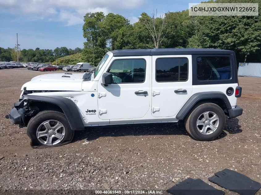 2022 Jeep Wrangler Unlimited Sport S 4X4 VIN: 1C4HJXDGXNW122692 Lot: 40361549