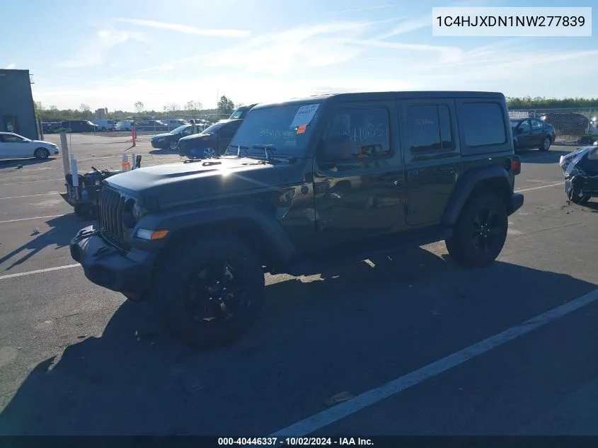 1C4HJXDN1NW277839 2022 Jeep Wrangler Unlimited Sport Altitude 4X4