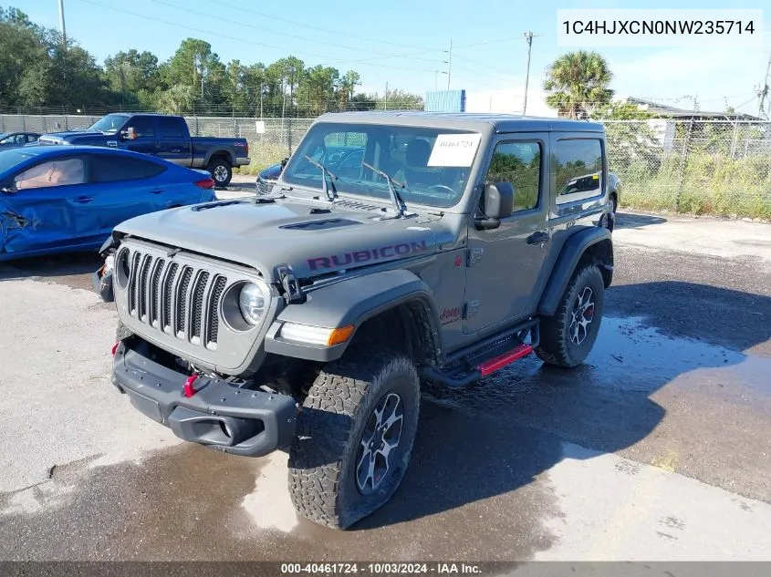 2022 Jeep Wrangler Rubicon 4X4 VIN: 1C4HJXCN0NW235714 Lot: 40461724