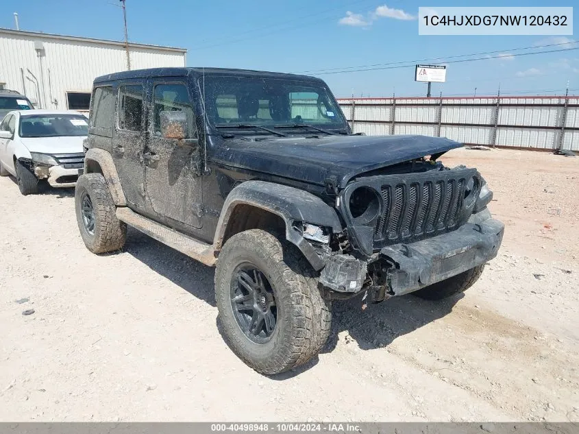 2022 Jeep Wrangler Unlimited Sport S 4X4 VIN: 1C4HJXDG7NW120432 Lot: 40498948