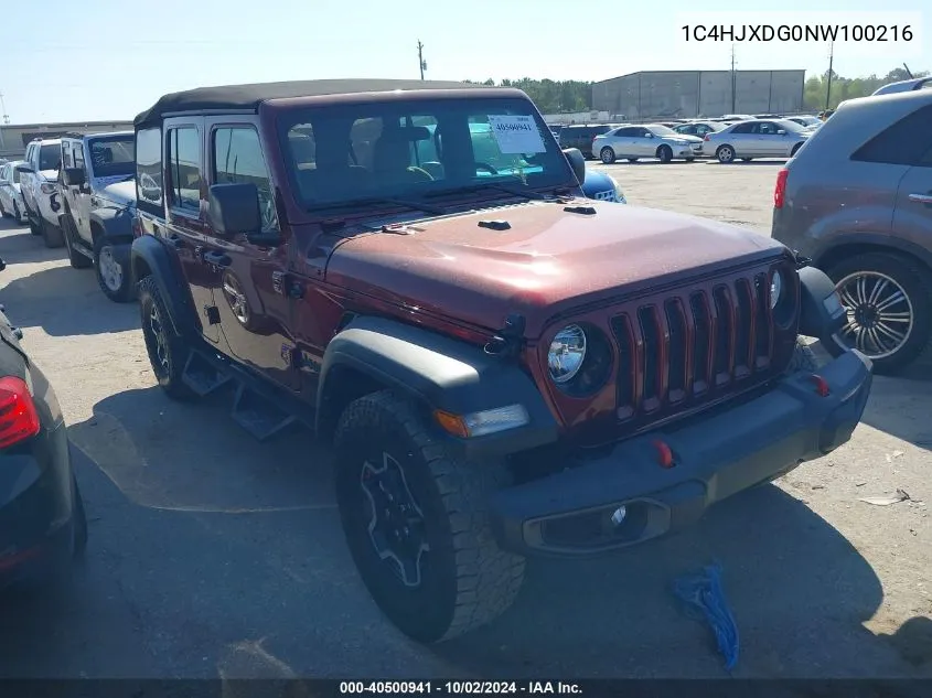 2022 Jeep Wrangler Unlimited Sport 4X4 VIN: 1C4HJXDG0NW100216 Lot: 40500941