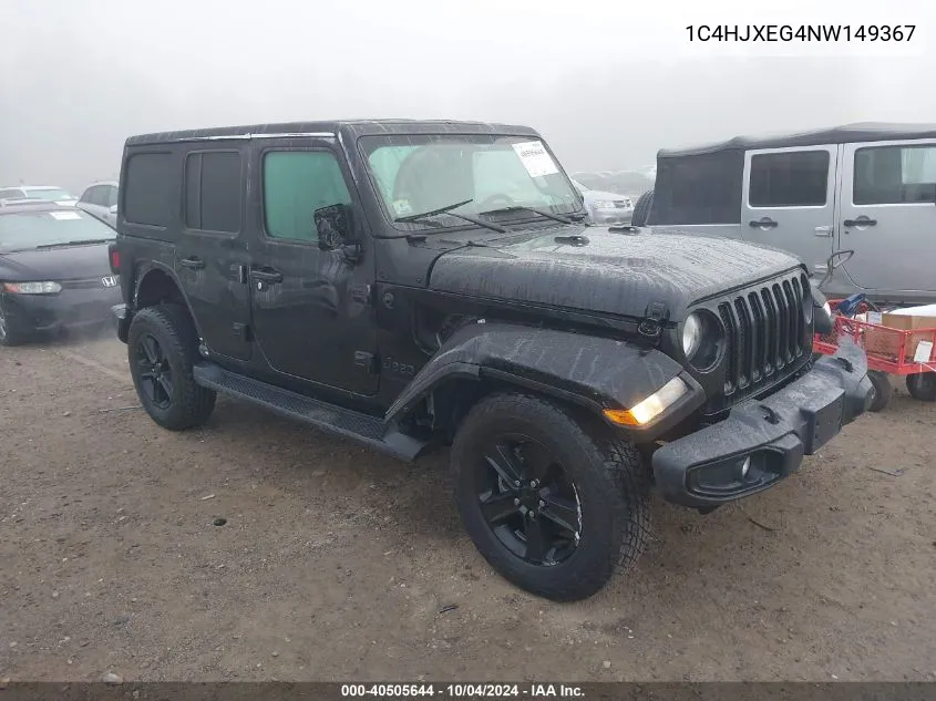 1C4HJXEG4NW149367 2022 Jeep Wrangler Unlimited Sahara Altitude