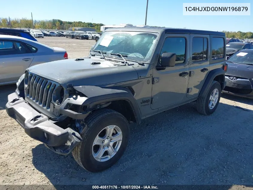 2022 Jeep Wrangler Unlimited Sport S 4X4 VIN: 1C4HJXDG0NW196879 Lot: 40517176