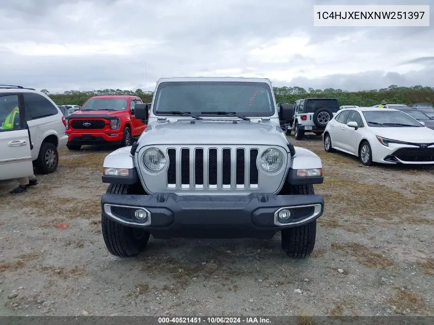 2022 Jeep Wrangler Unlimited Sahara VIN: 1C4HJXENXNW251397 Lot: 40521451