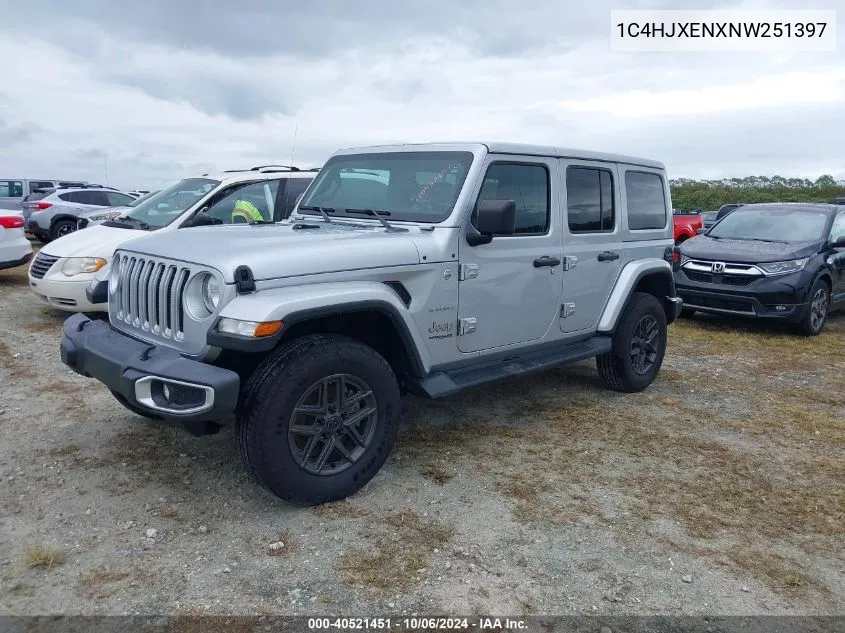 2022 Jeep Wrangler Unlimited Sahara VIN: 1C4HJXENXNW251397 Lot: 40521451