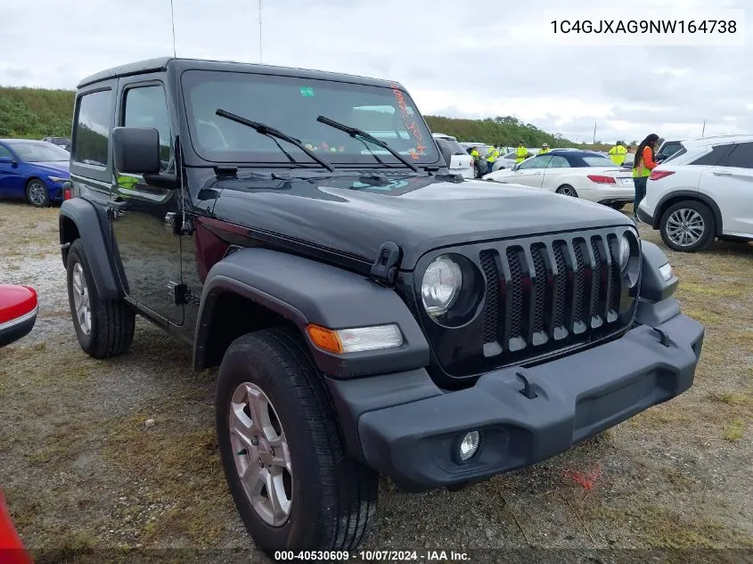 2022 Jeep Wrangler Sport VIN: 1C4GJXAG9NW164738 Lot: 40530609