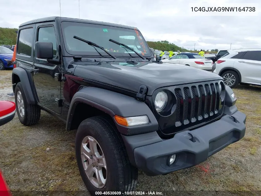 2022 Jeep Wrangler Sport VIN: 1C4GJXAG9NW164738 Lot: 40530609