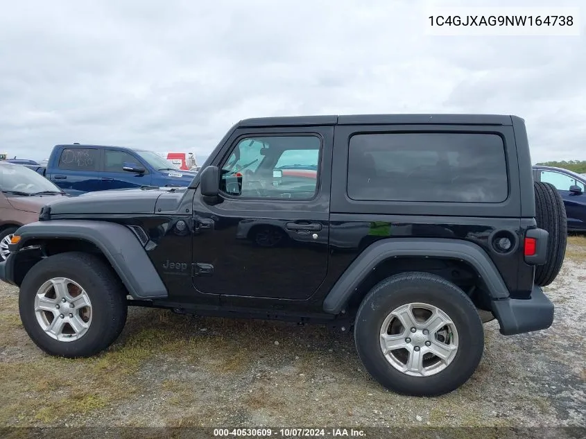 2022 Jeep Wrangler Sport VIN: 1C4GJXAG9NW164738 Lot: 40530609