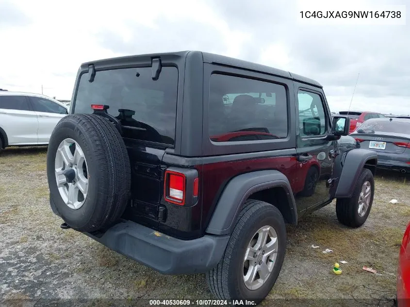 2022 Jeep Wrangler Sport VIN: 1C4GJXAG9NW164738 Lot: 40530609