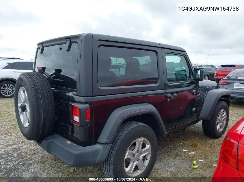 2022 Jeep Wrangler Sport VIN: 1C4GJXAG9NW164738 Lot: 40530609