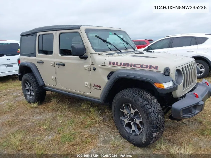 2022 Jeep Wrangler Unlimited Rubicon VIN: 1C4HJXFN5NW235235 Lot: 40541729