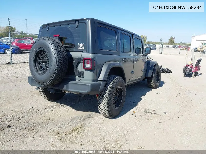 2022 Jeep Wrangler Unlimited Sport 4X4 VIN: 1C4HJXDG6NW158234 Lot: 40578945