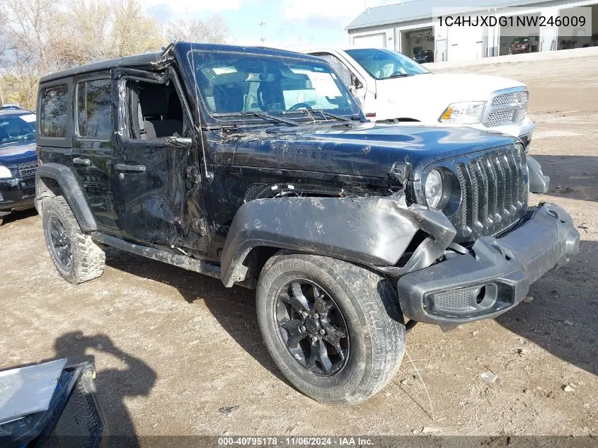 2022 Jeep Wrangler Unlimited Willys 4X4 VIN: 1C4HJXDG1NW246009 Lot: 40795178