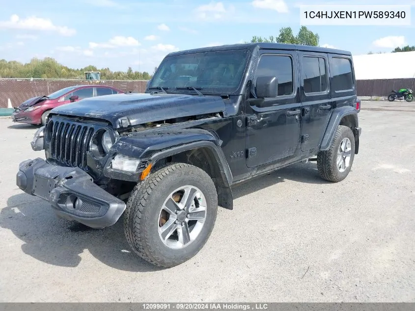 2023 Jeep Wrangler Sahara VIN: 1C4HJXEN1PW589340 Lot: 12099091