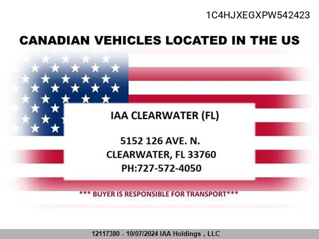 2023 Jeep Wrangler Sahara VIN: 1C4HJXEGXPW542423 Lot: 12117380