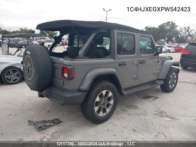 2023 Jeep Wrangler Sahara VIN: 1C4HJXEGXPW542423 Lot: 12117380