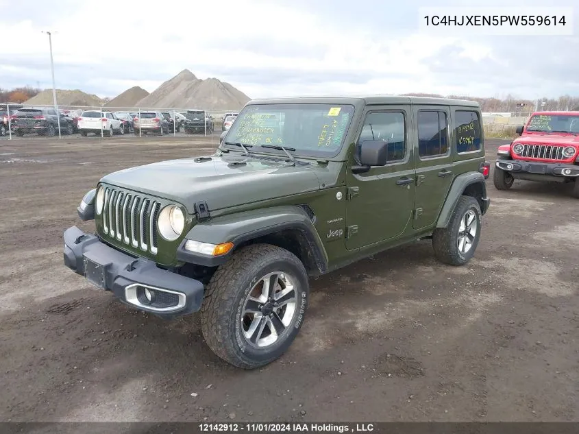 2023 Jeep Wrangler Sahara VIN: 1C4HJXEN5PW559614 Lot: 12142912