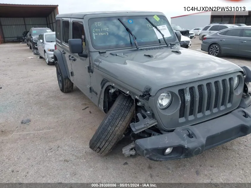 2023 Jeep Wrangler 4-Door Sport Altitude 4X4 VIN: 1C4HJXDN2PW531013 Lot: 39308886