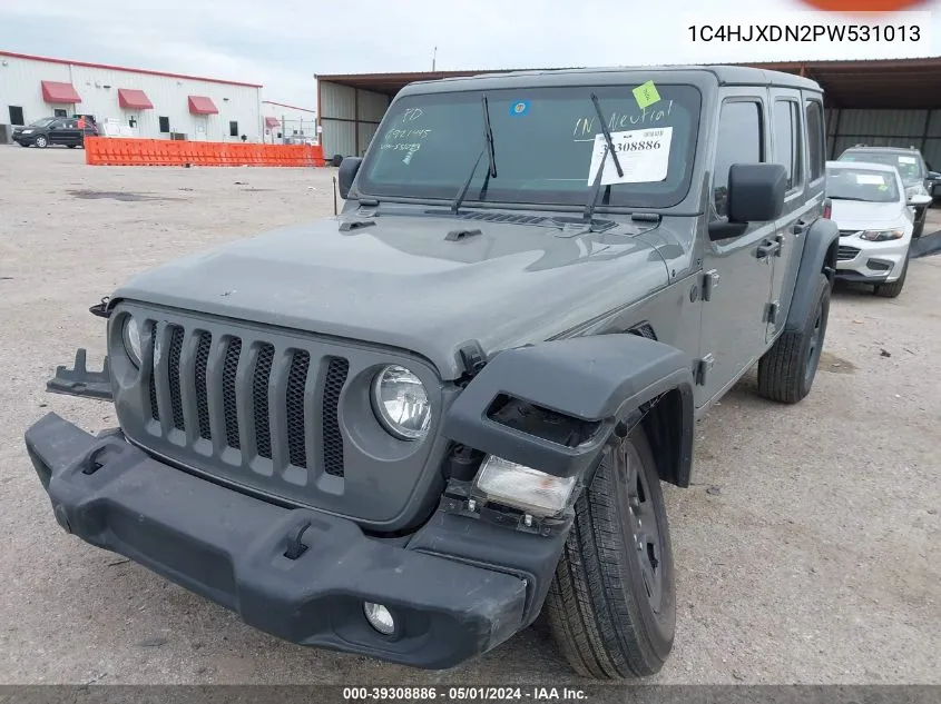 2023 Jeep Wrangler 4-Door Sport Altitude 4X4 VIN: 1C4HJXDN2PW531013 Lot: 39308886