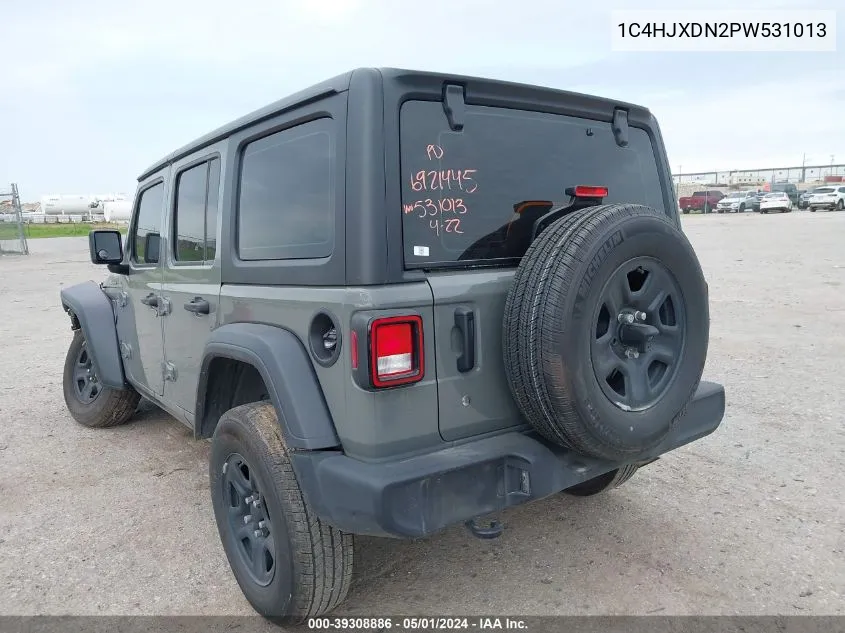 1C4HJXDN2PW531013 2023 Jeep Wrangler 4-Door Sport Altitude 4X4