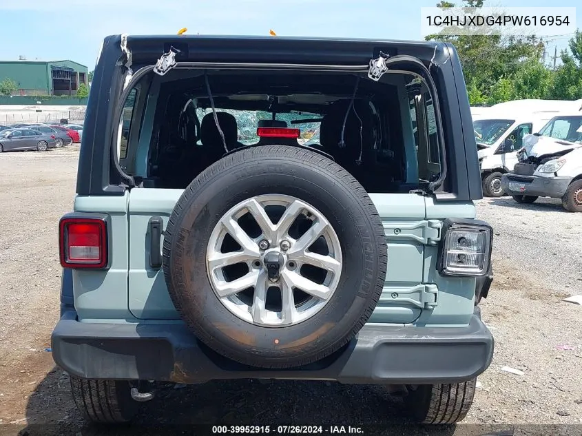 2023 Jeep Wrangler 4-Door Sport S 4X4 VIN: 1C4HJXDG4PW616954 Lot: 39952915